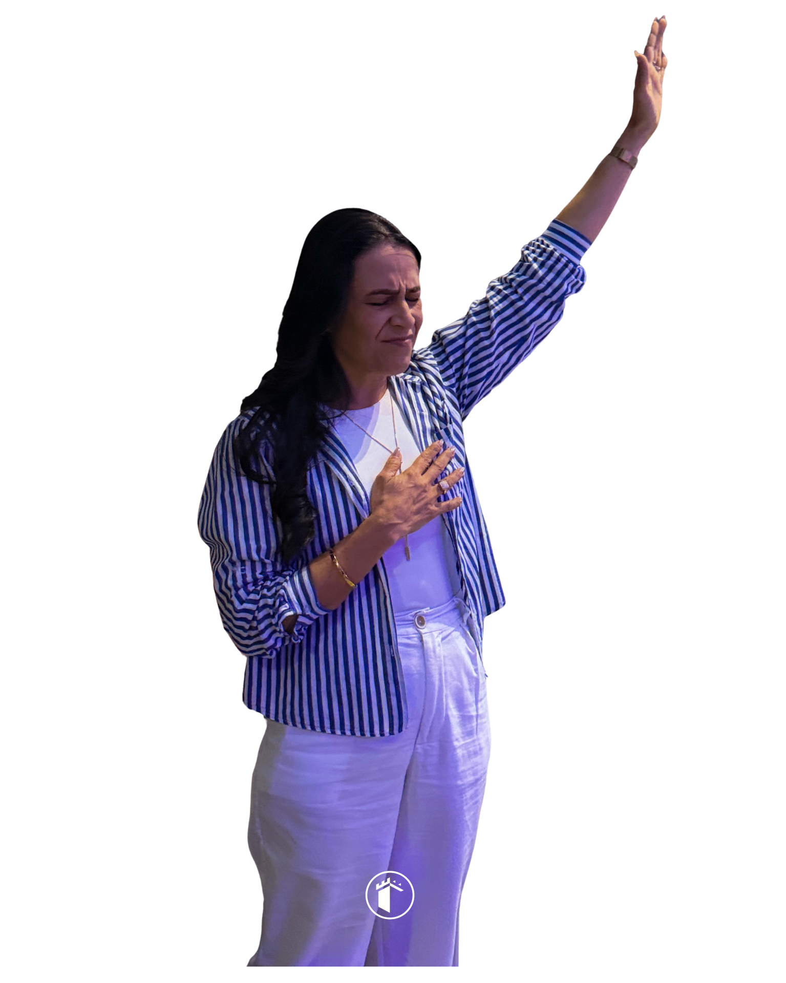 Pastora Sabrina Ker em adoração